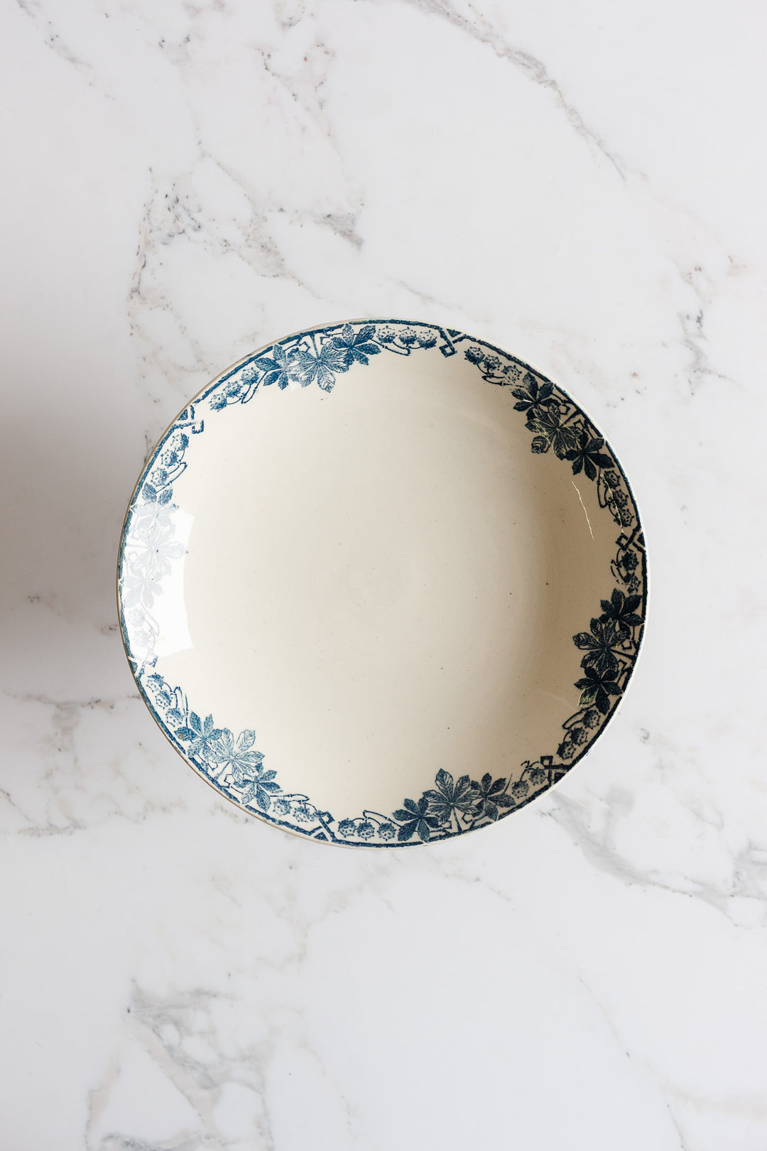 antique french longwy "tunis" compotier