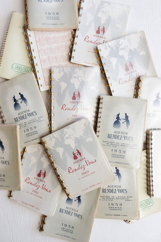 midcentury french pocket sized rendez-vous agenda