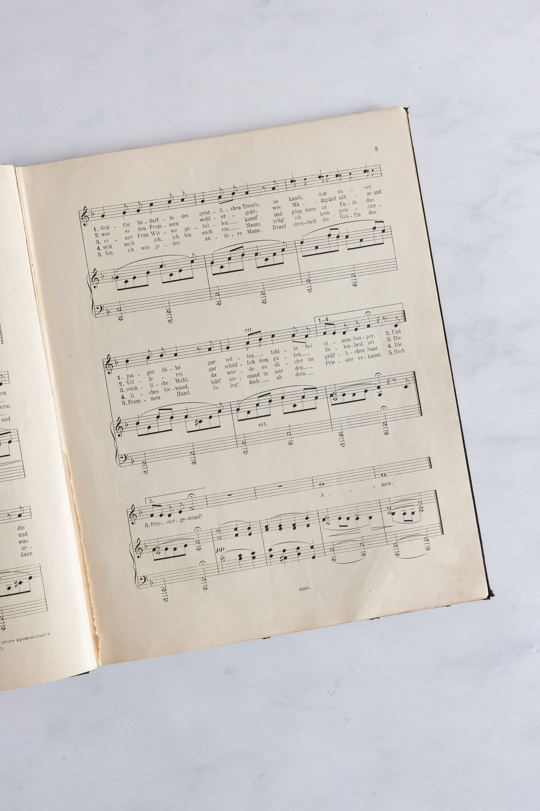 antique german music book "verschiedene"