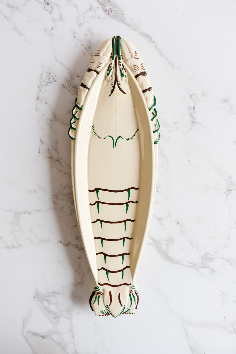rare vintage french quimper oversized lobster platter