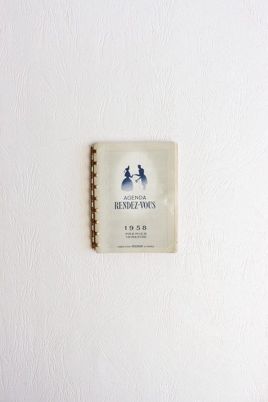 midcentury french pocket sized rendez-vous agenda