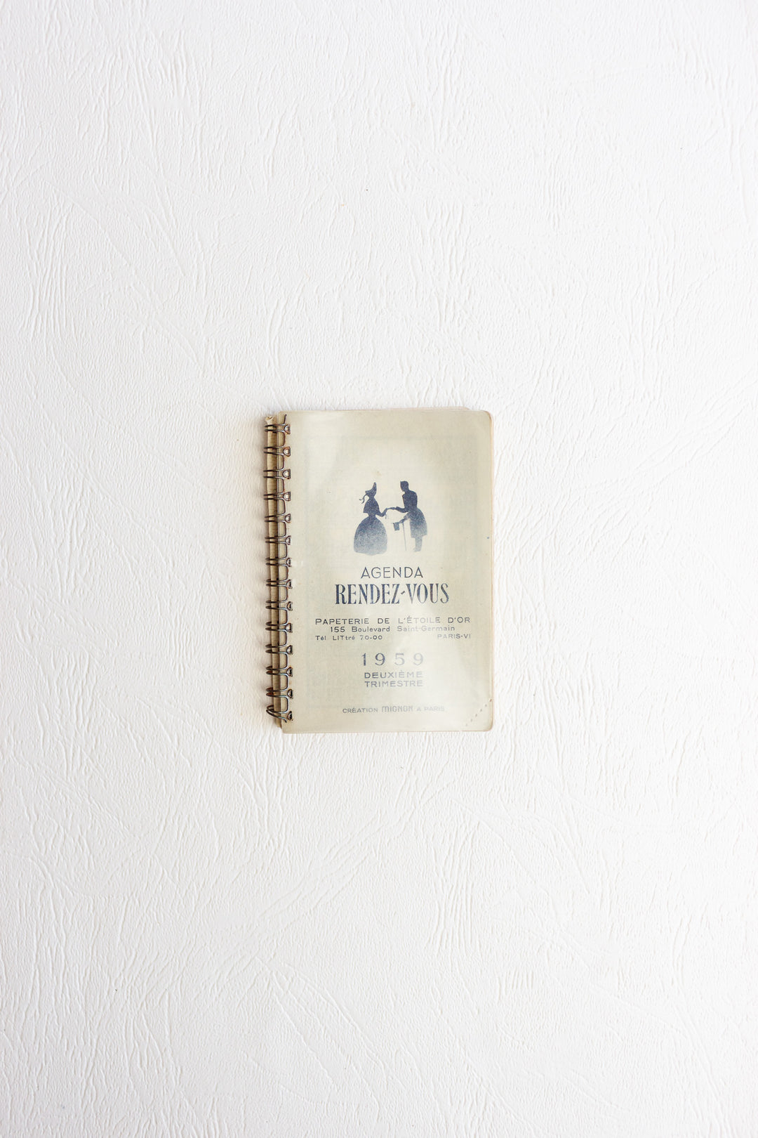 midcentury french pocket sized rendez-vous agenda