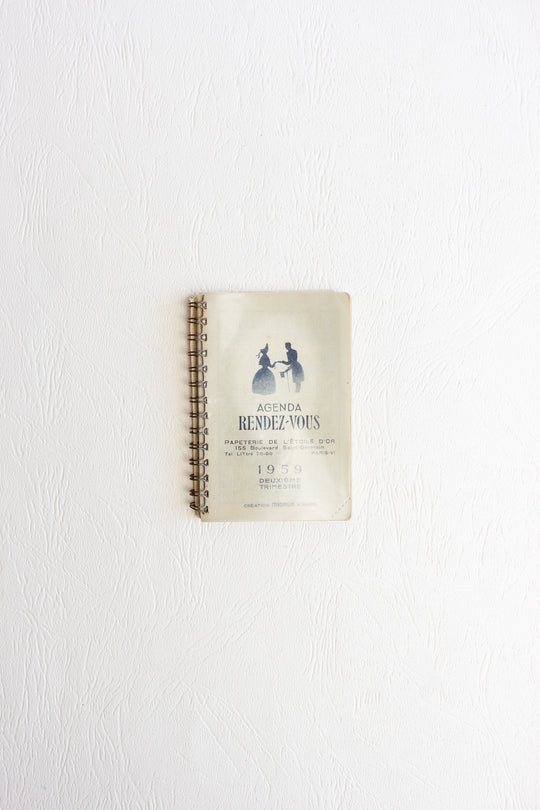 midcentury french pocket sized rendez-vous agenda