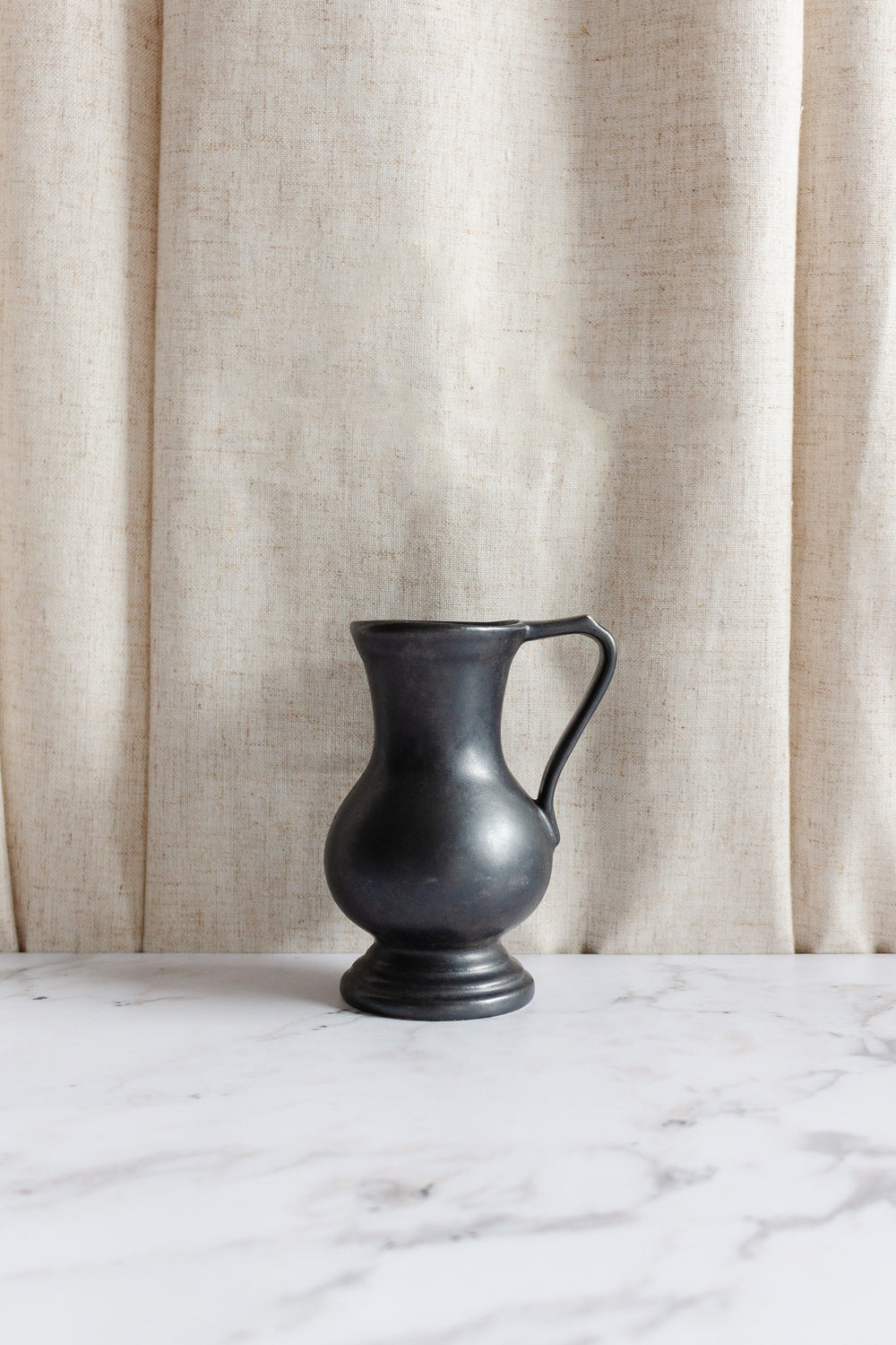 vintage German metallic finish black vase