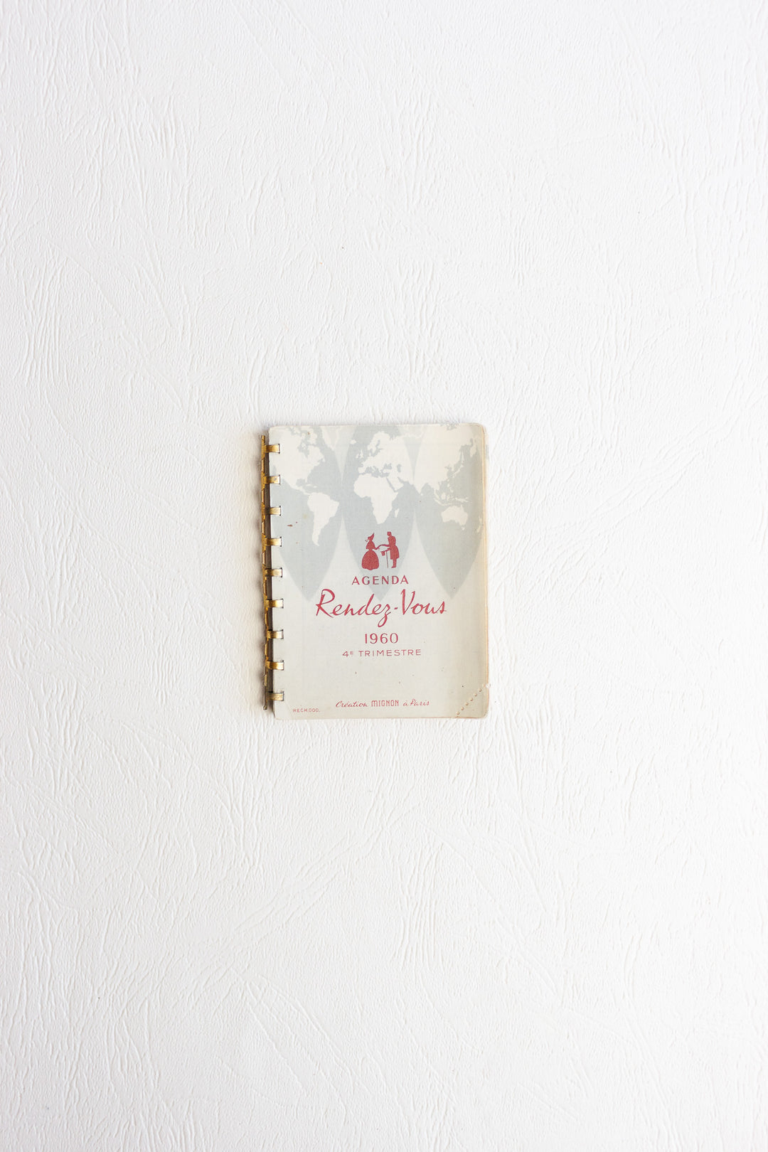midcentury french pocket sized rendez-vous agenda