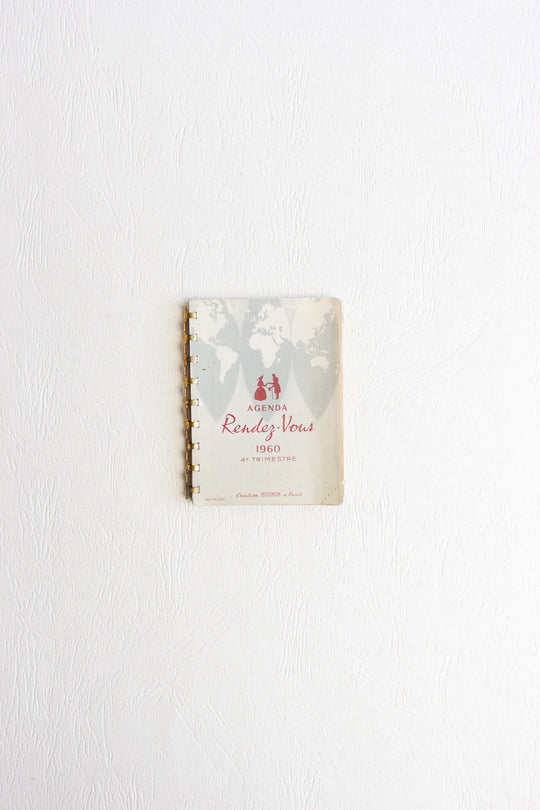 midcentury french pocket sized rendez-vous agenda