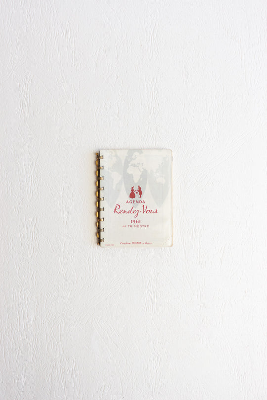midcentury french pocket sized rendez-vous agenda