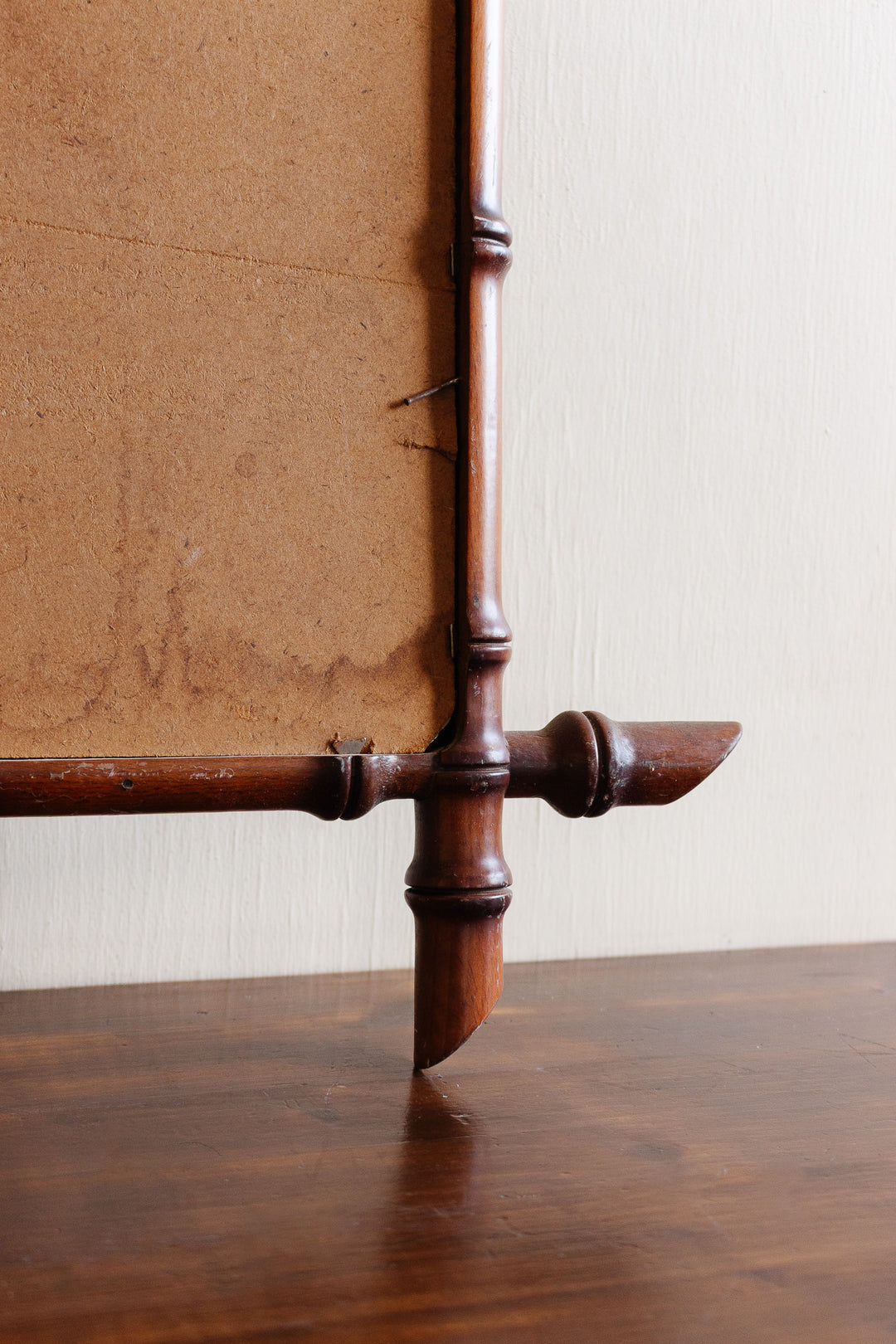 large 1930s french faux bamboo mirror