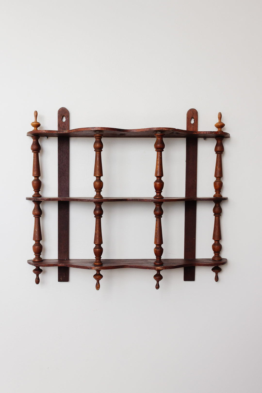 antique french wall mounted spindle shelf