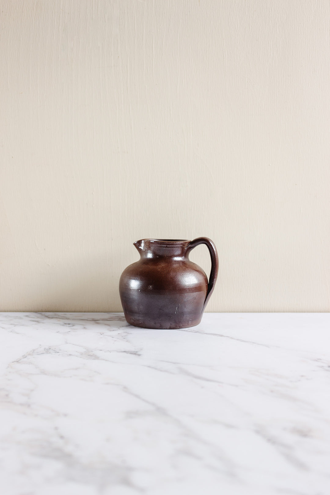 vintage French studio pottery pitcher