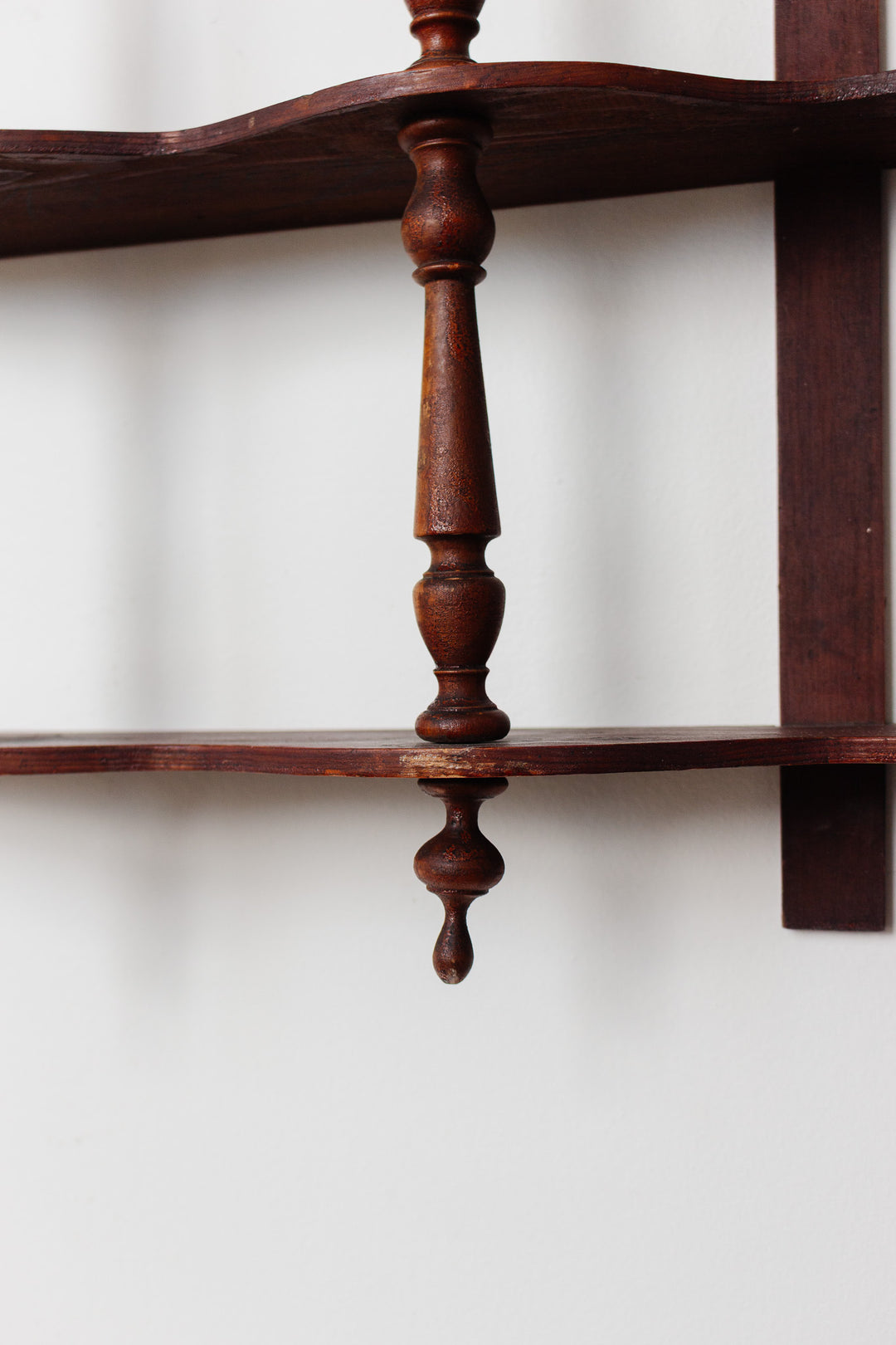 antique french wall mounted spindle shelf