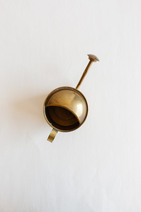 vintage french petite brass watering can