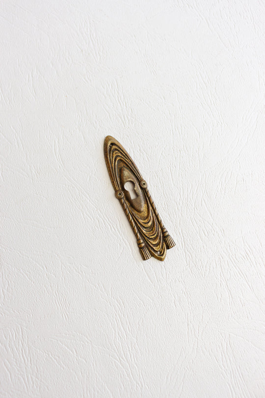 antique french keyhole escutcheon