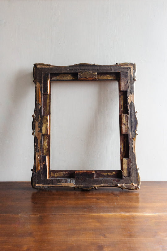 vintage french Rococo wood and plaster frame