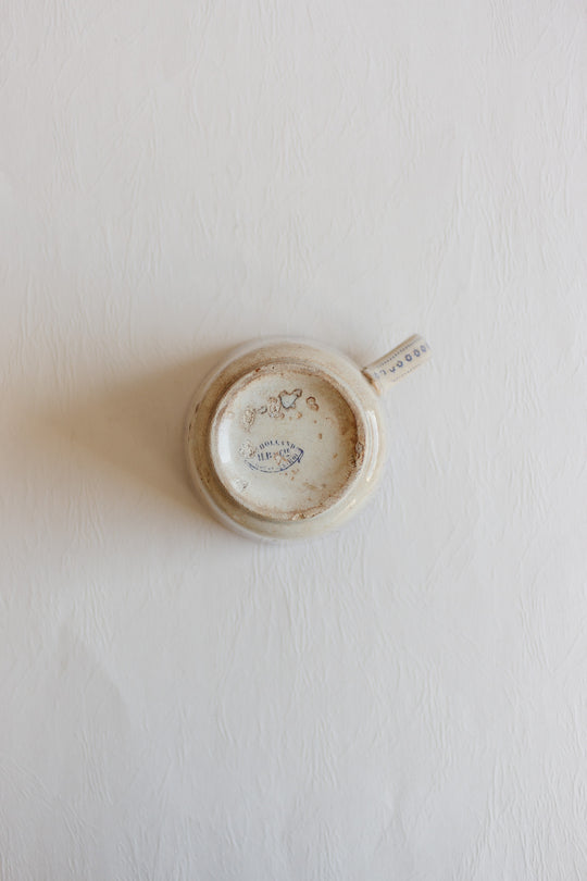 rare 1850s Choisy-le-Roi extra large antique transferware mug