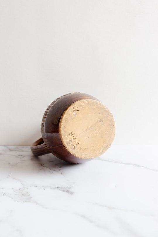 vintage french stoneware pitcher i