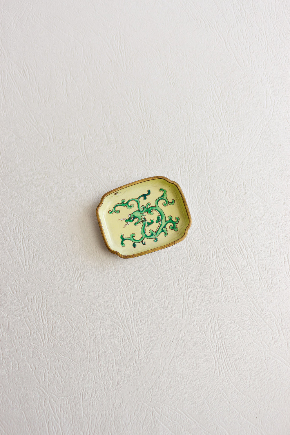 small french chinoiserie dragon porcelain trinket dish