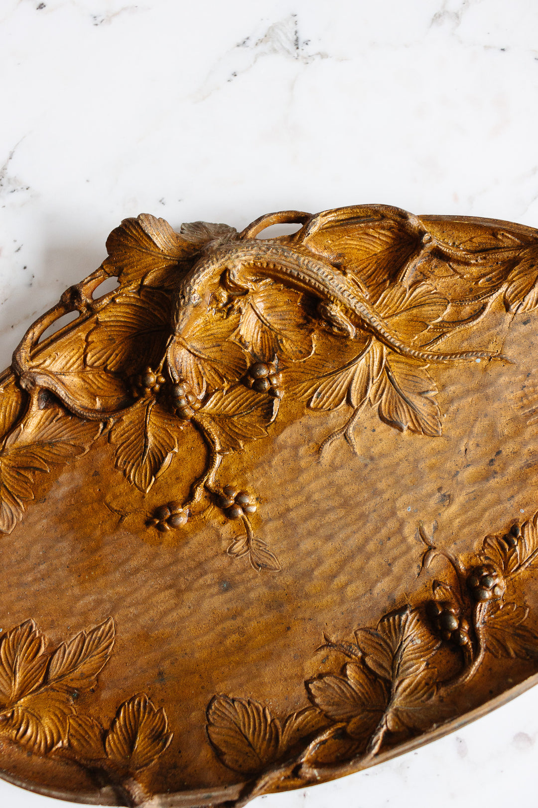 antique french gilt ormolu art nouveau tray