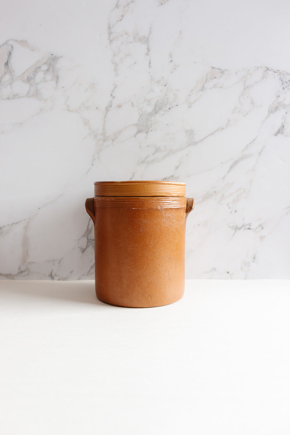 antique french stoneware salt cellar