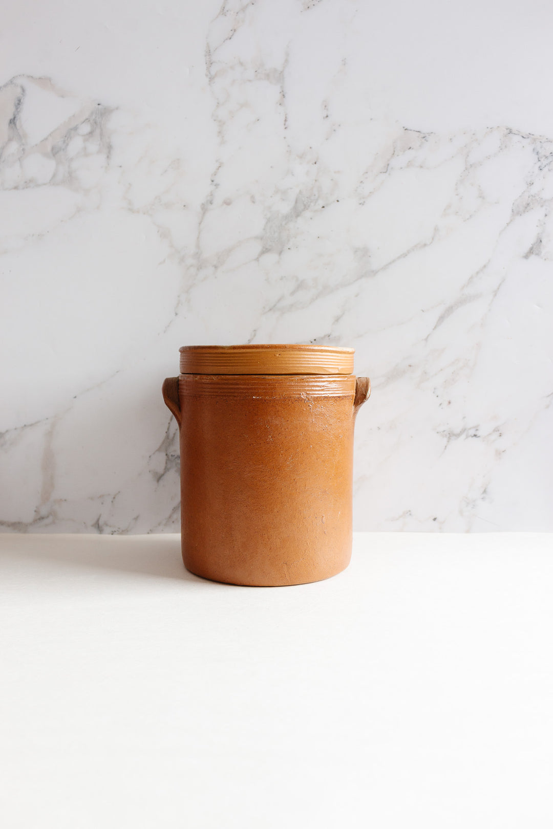 antique french stoneware salt cellar