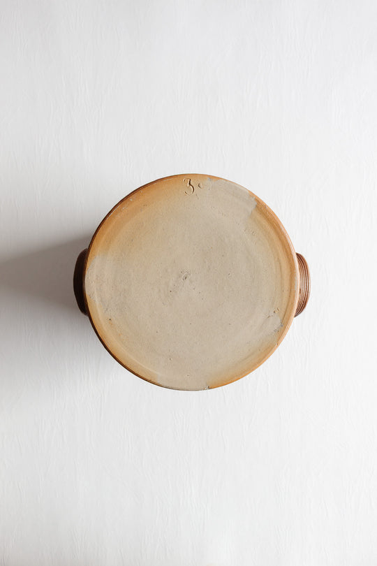 antique french stoneware salt cellar