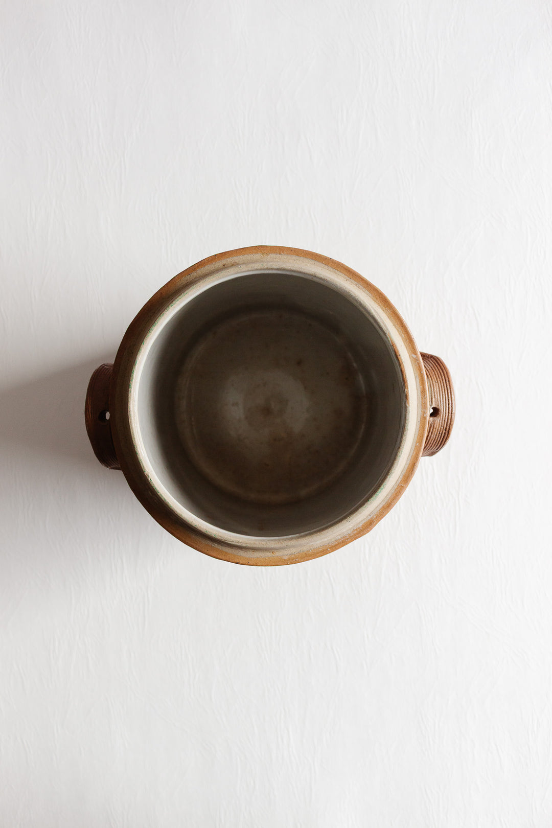 antique french stoneware salt cellar