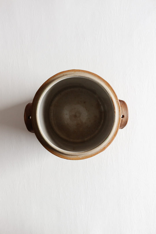 antique french stoneware salt cellar