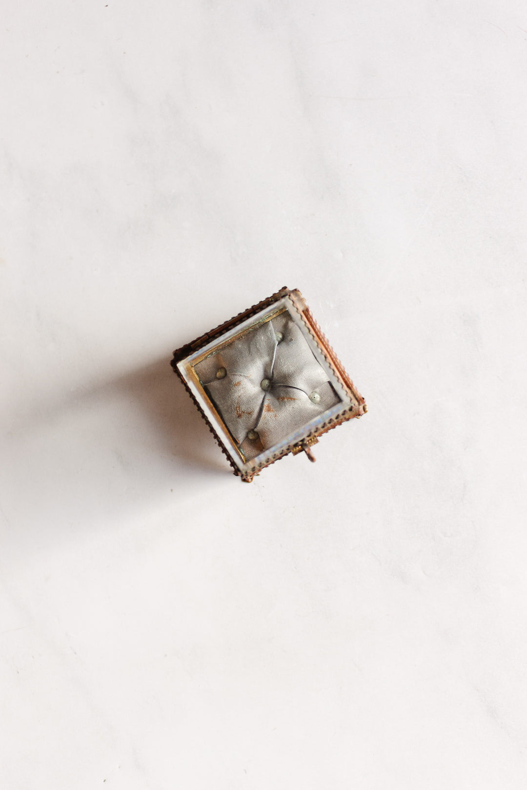 antique french glass and ormolu bijoux casket