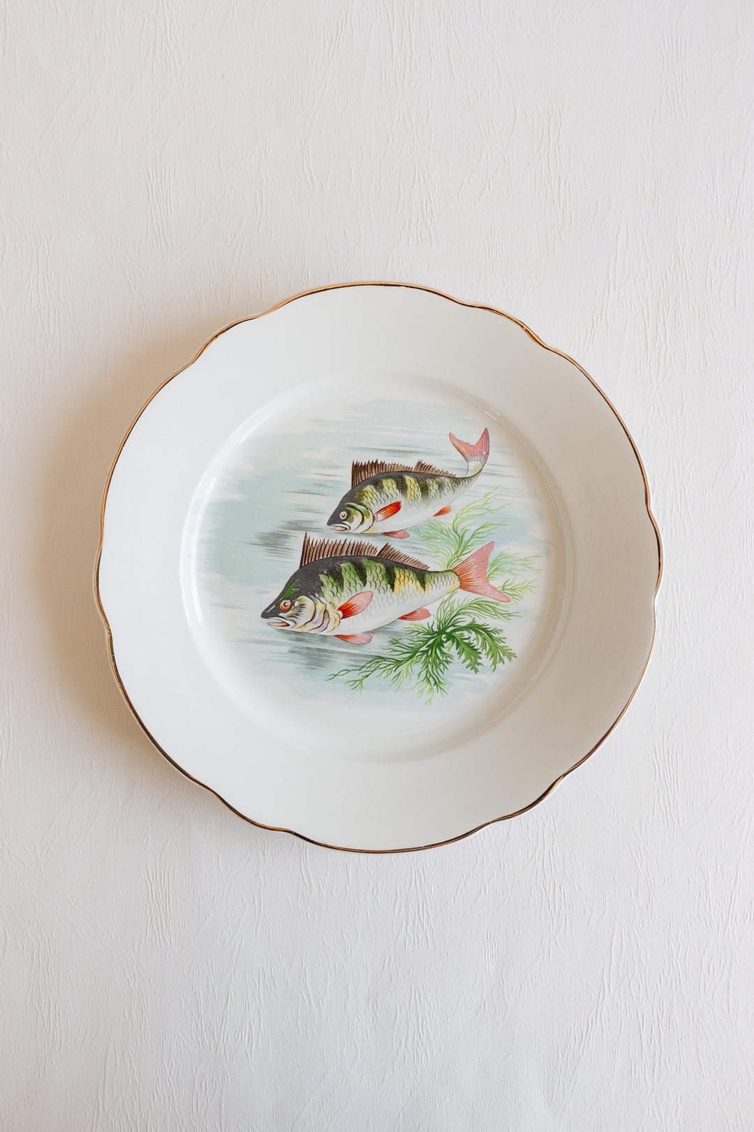 midcentury french fish plates