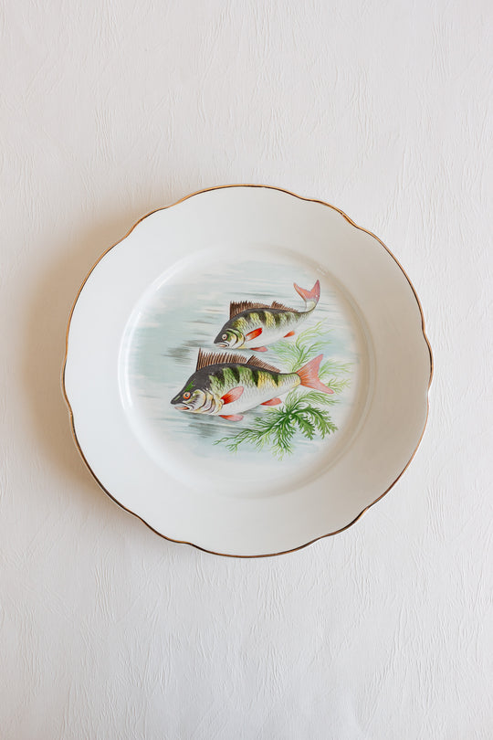 midcentury french fish plates