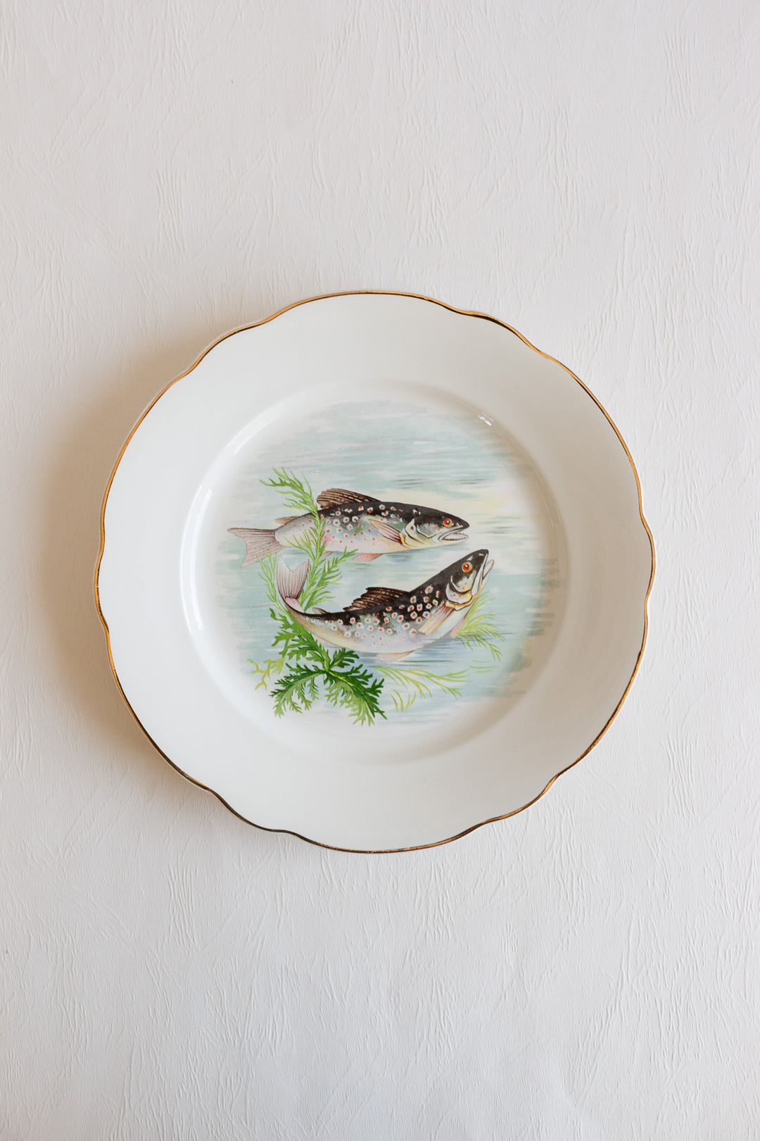 midcentury french fish plates