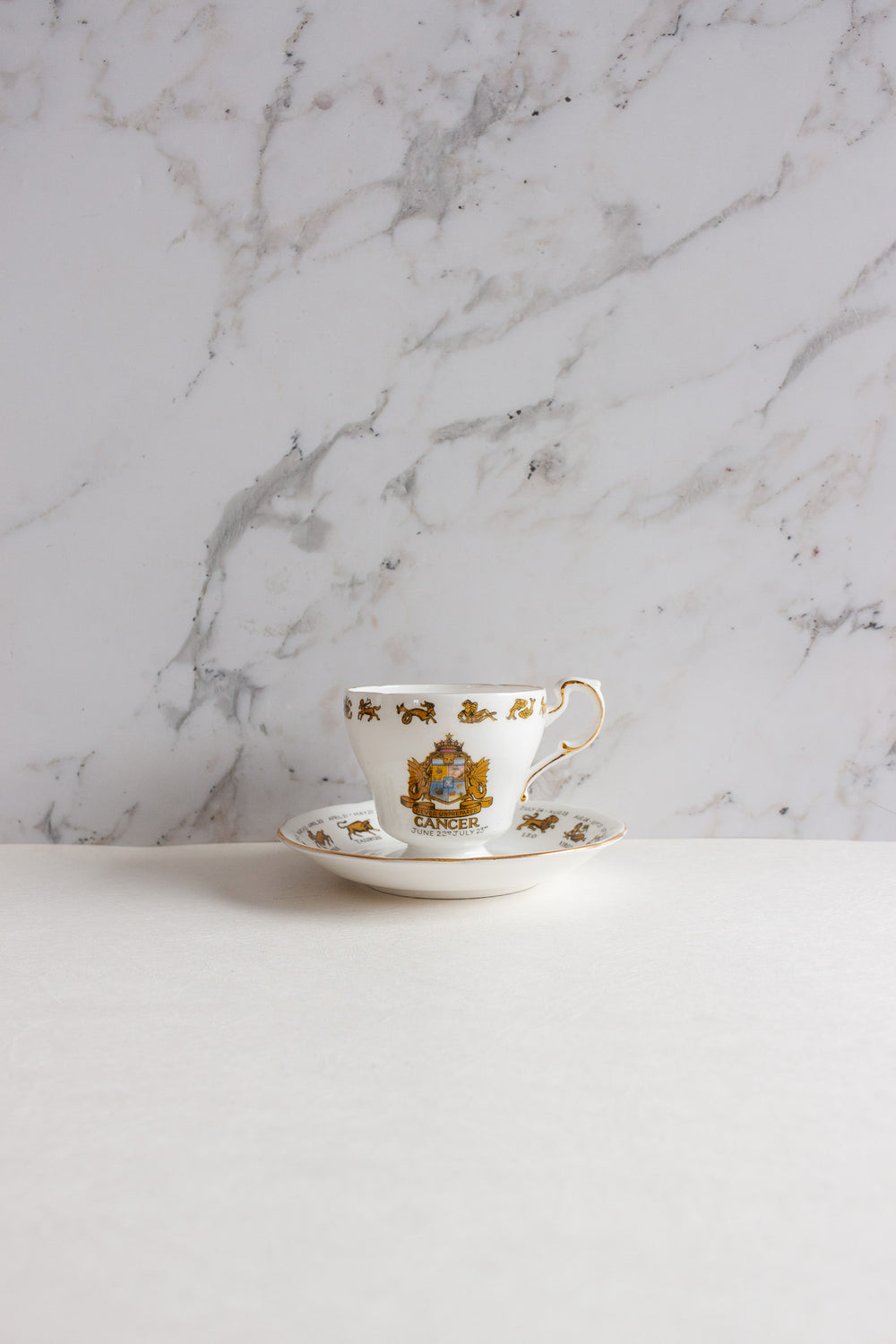 1960s regal bone china "signs of the zodiac" cancer tea cup