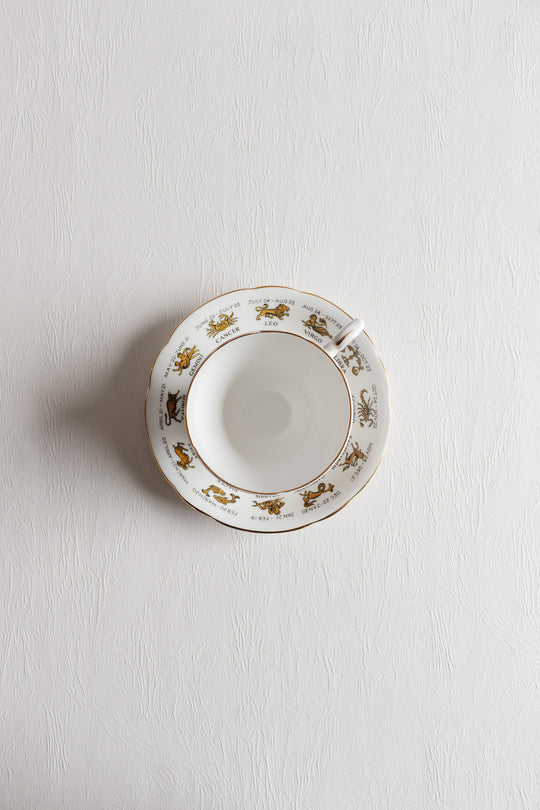 1960s regal bone china "signs of the zodiac" cancer tea cup