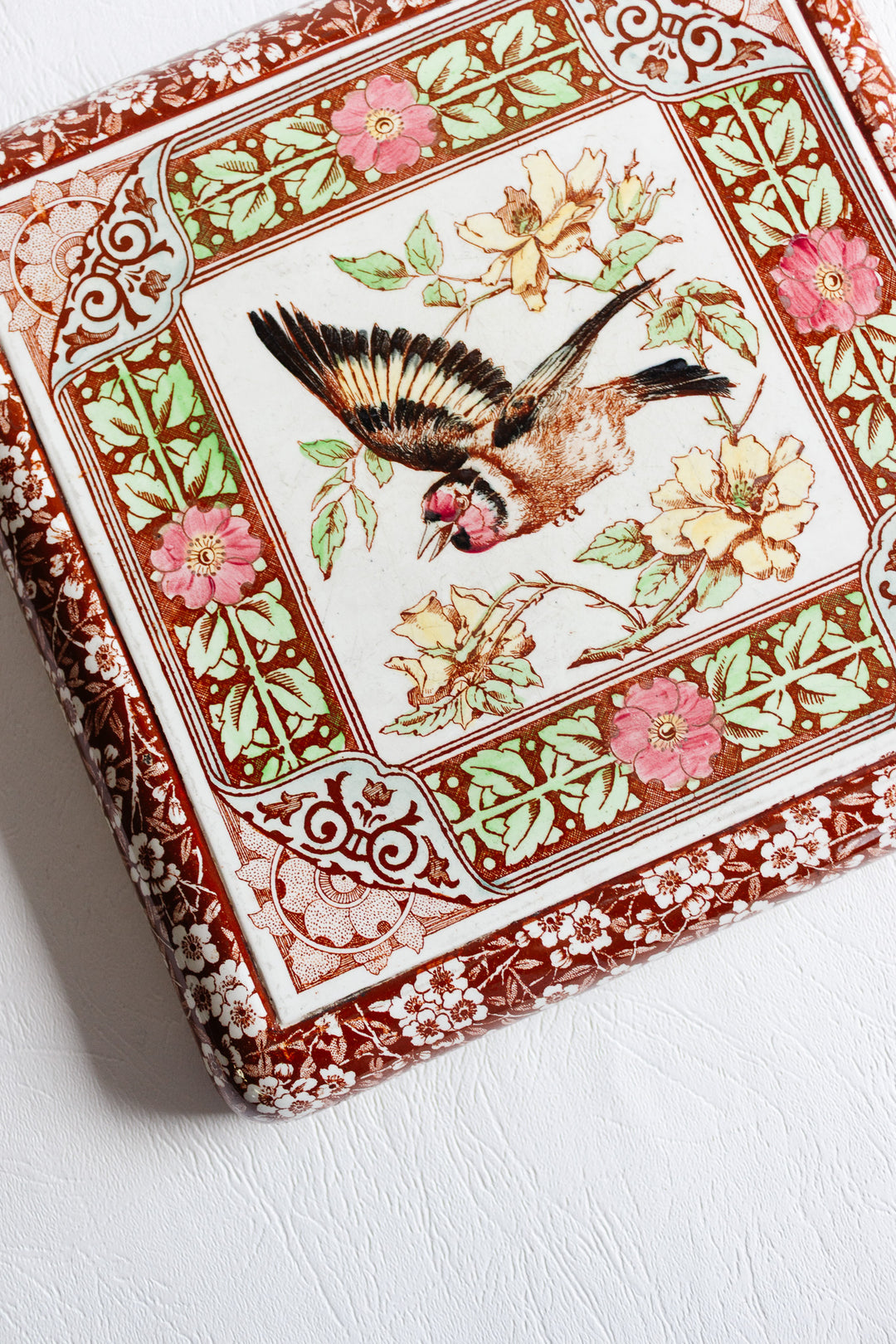 antique french longwy raised trivet
