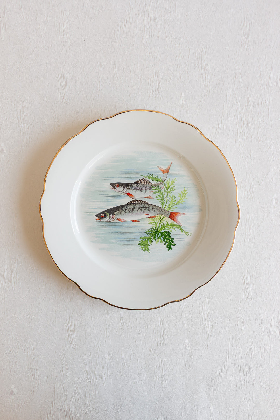 midcentury french fish plates
