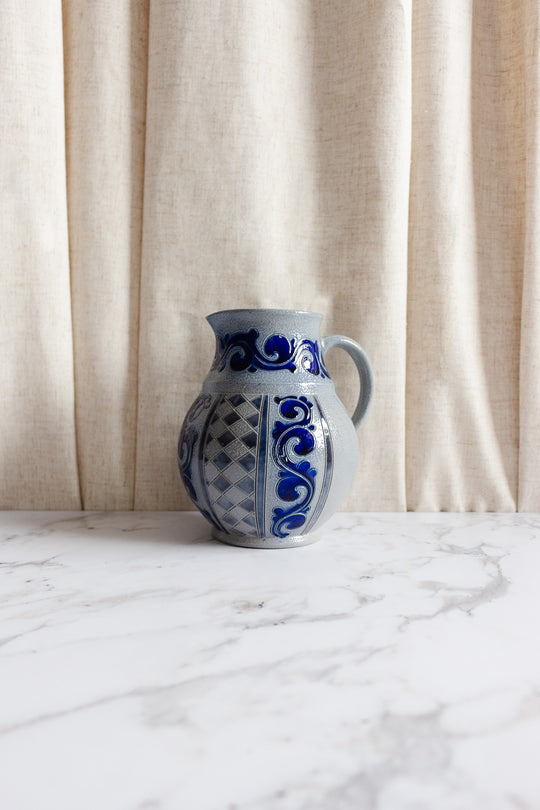 vintage German salt glaze pitcher