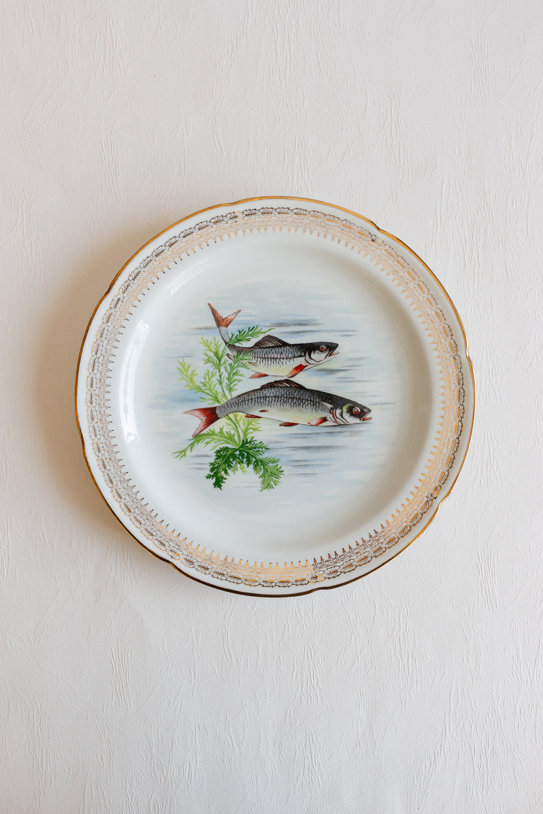 midcentury french fish plates