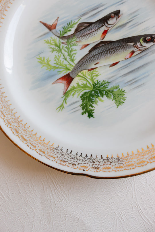 midcentury french fish plates