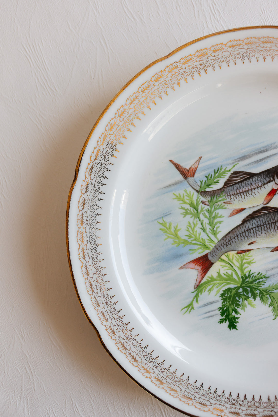 midcentury french fish plates