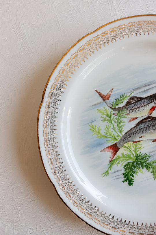 midcentury french fish plates