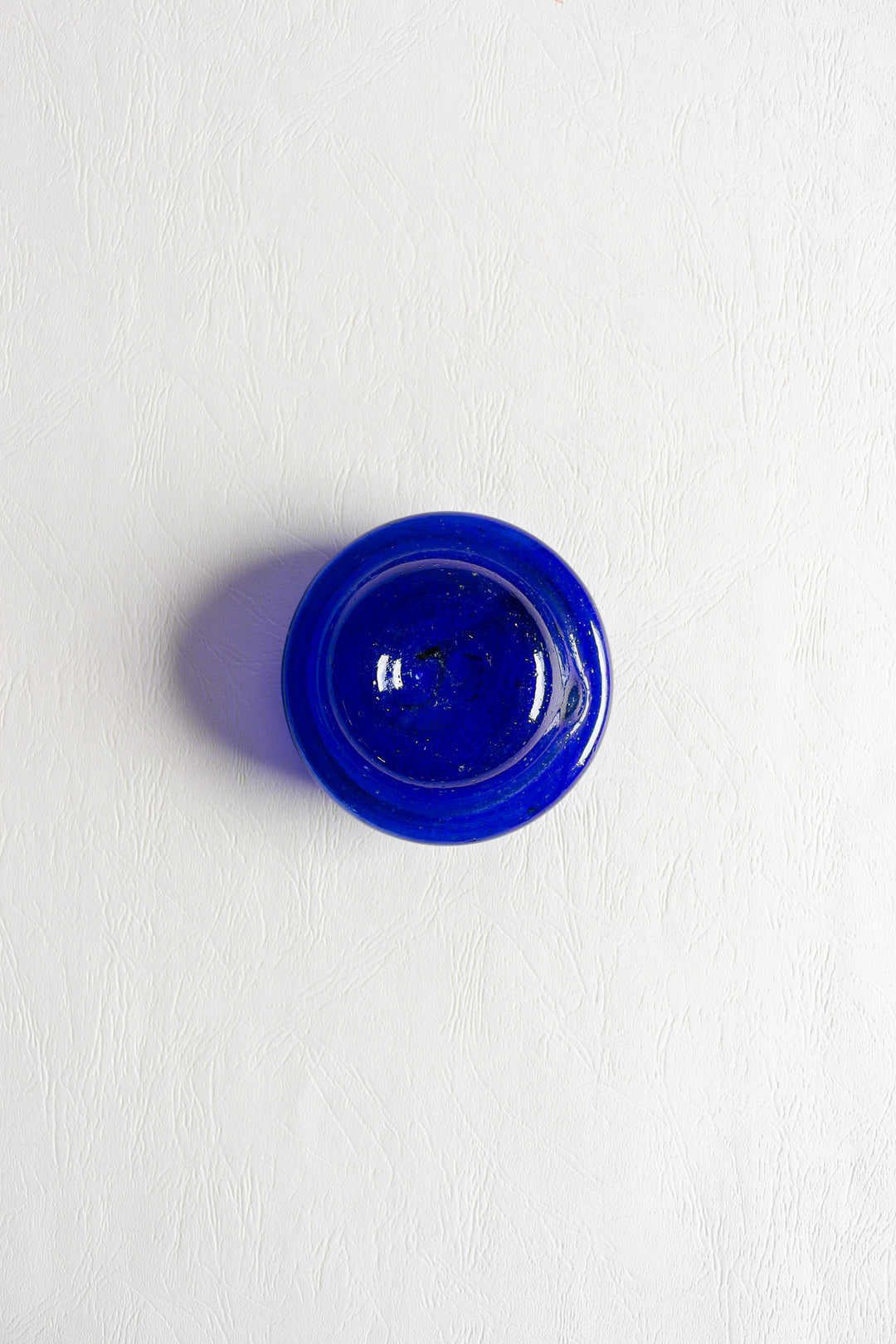 vintage french hand blown cobalt blue bowl