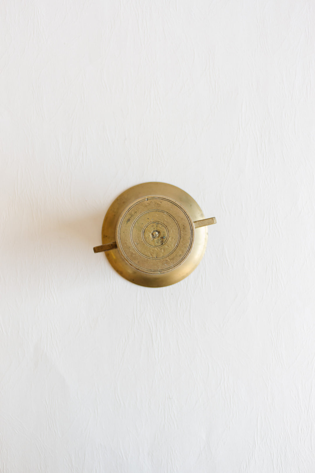 antique french heavy brass mortar