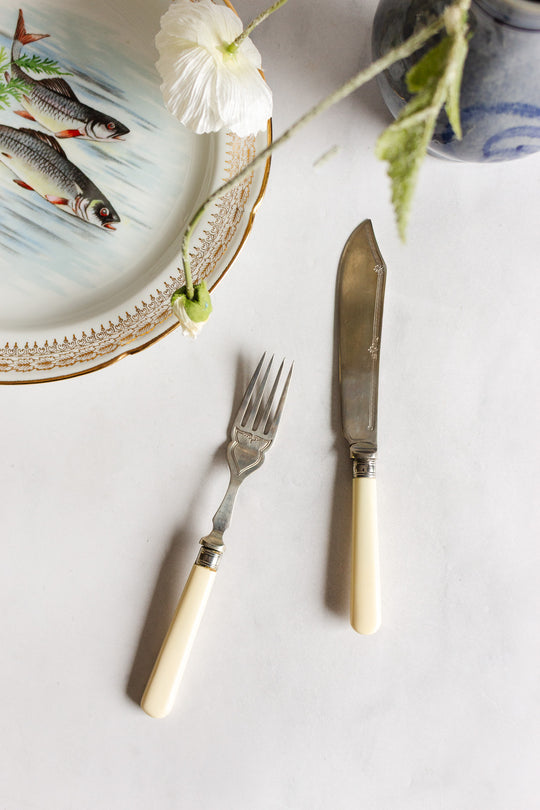 vintage french fish service