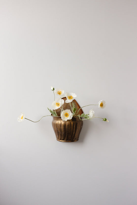 vintage french brass wall mount planter