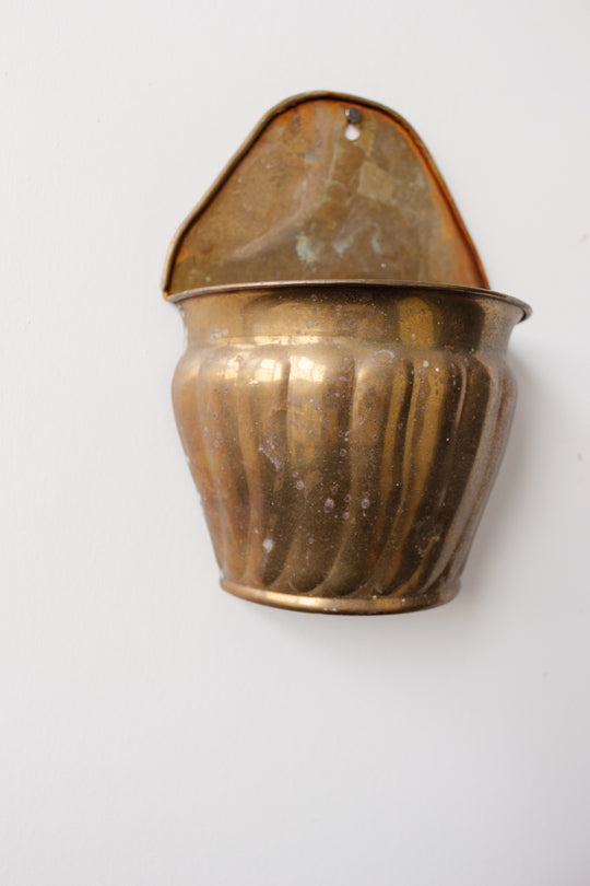 vintage french brass wall mount planter