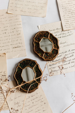 antique french petit verre églomisé mirrors