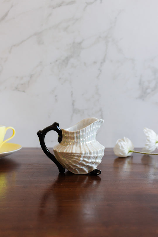 vintage german iridescent shell creamer