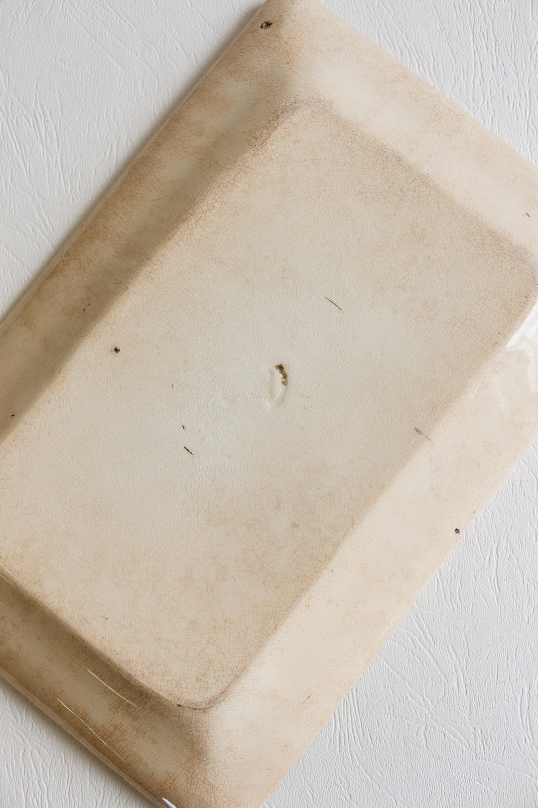 antique french rectangular hand painted platter