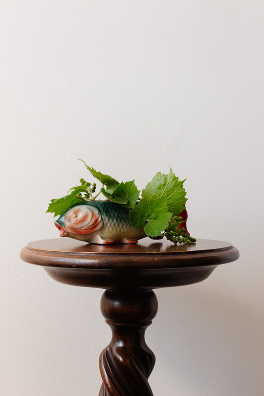 vintage french petite barbotine poisson jardinière