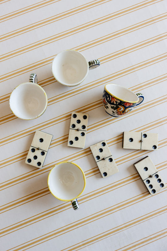 antique french handpainted petite mug set of 4